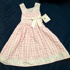 Bonnie Jean Black Dress with Floral Design